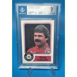 GRADED 1988 Maxx Charlotte 63 Terry Labonte (RC) Rookie BGS 9 Mint